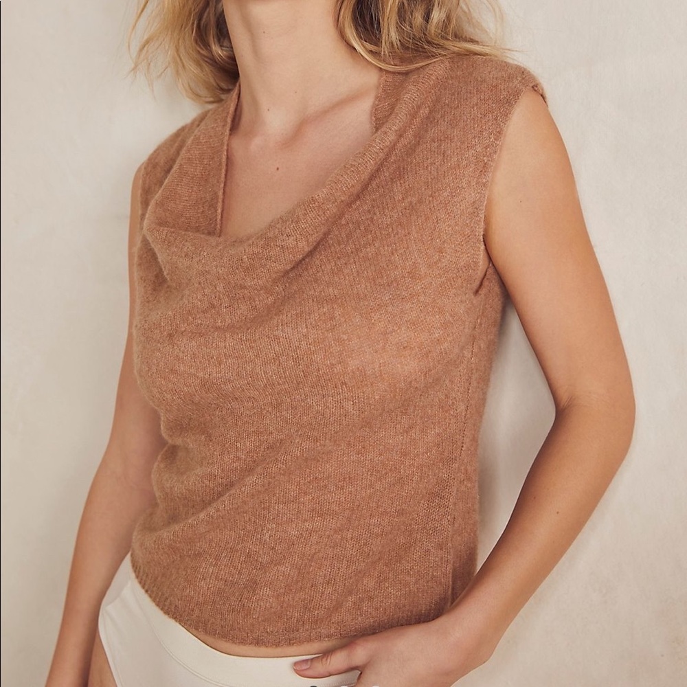 Free People Cashmere Cowl Neckline Top